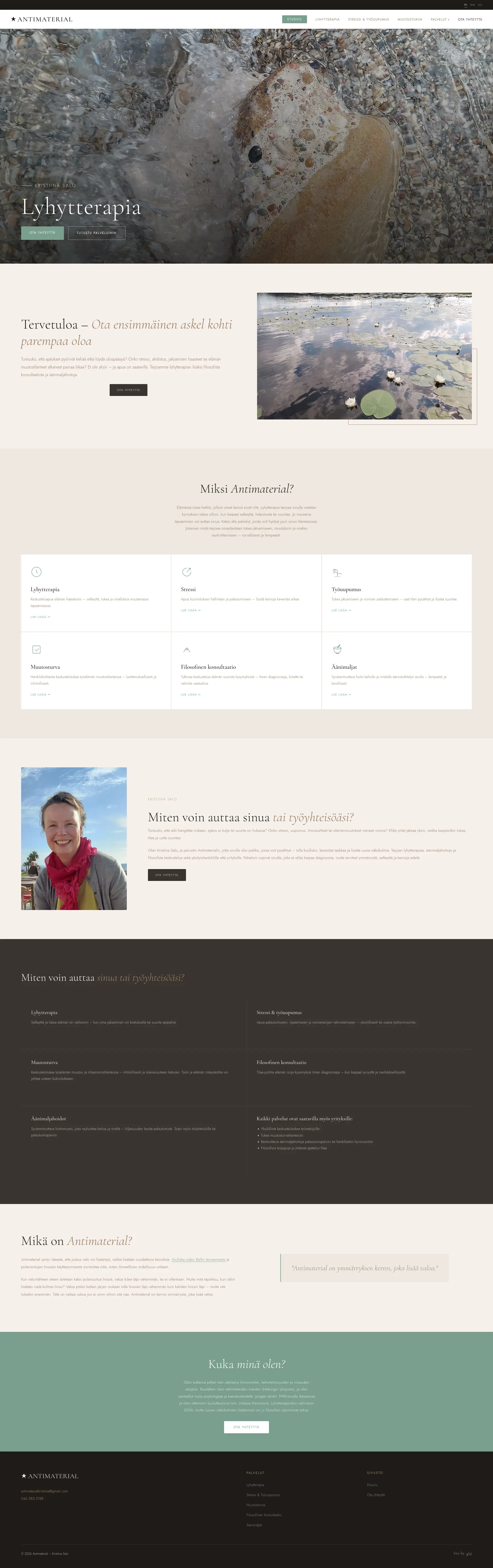 Antimaterial home page